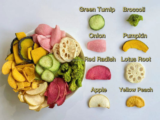 acheter La vente chaude a séché des légumes nettoient à l'aspirateur des prix de gros déshydratés naturels Fried Broccoli Chips de brocoli online manufacture