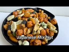 Biscuits mélangés de riz de style japonais de casse-croûte d'OEM avec les pois salés par petit pain d'algue