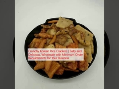 Des biscuits au riz coréens croustillants. Salés et délicieux, en gros avec un minimum de commandes pour votre entreprise.